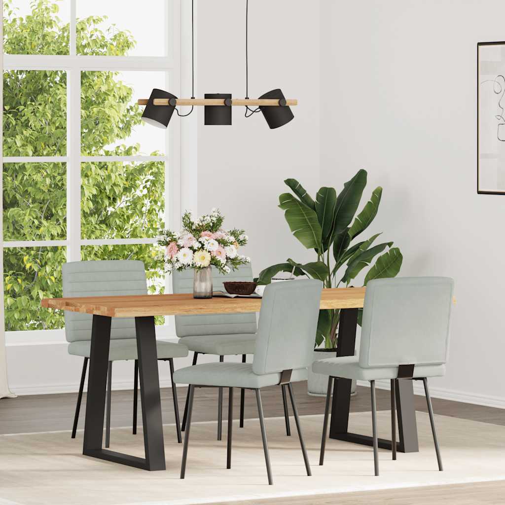 Sedie da Pranzo 4 pz Grigio Chiaro in Velluto | homemem39