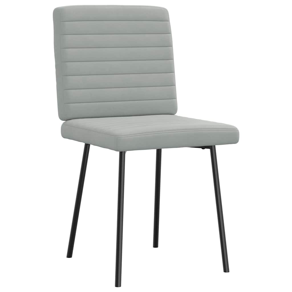 Sedie da Pranzo 4 pz Grigio Chiaro in Velluto | homemem39