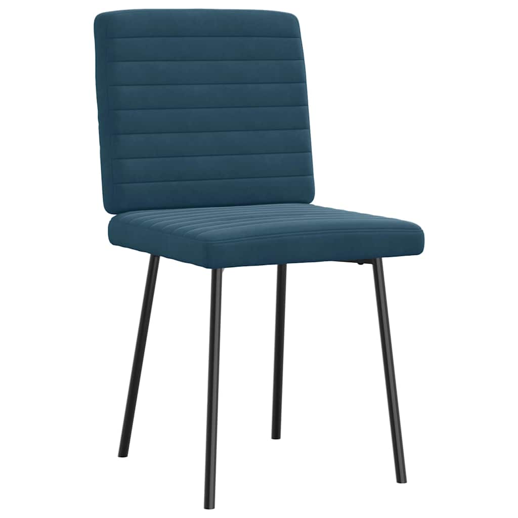 Sedie da Pranzo 4 pz Blu in Velluto | homemem39