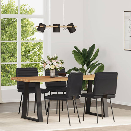 Sedie da Pranzo 4 pz Nere in Similpelle | homemem39