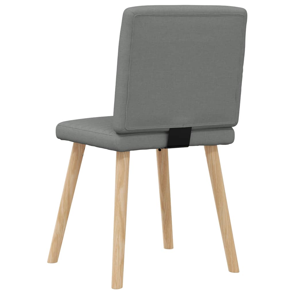 Sedie da Pranzo 4 pz Grigio Scuro in Tessuto | homemem39