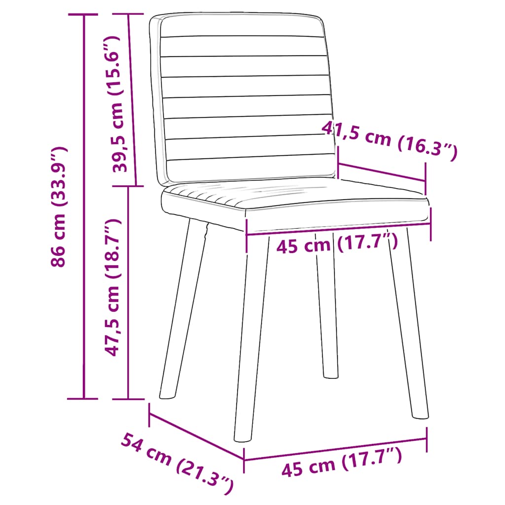 Sedie da Pranzo 4 pz Grigio Nuvola in Tessuto | homemem39