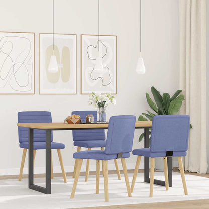 Sedie da Pranzo 4 pz Blu Jeans in Tessuto | homemem39