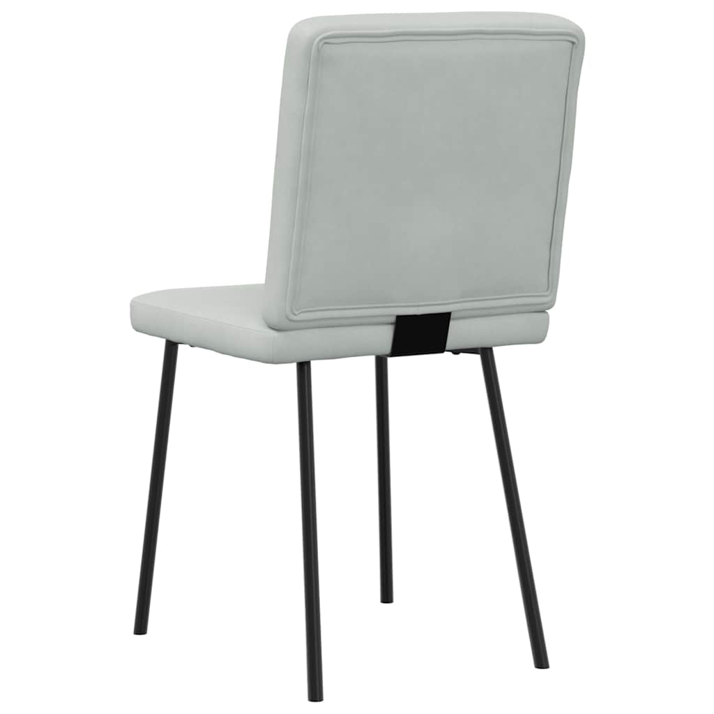 Sedie da Pranzo 4 pz Grigio Chiaro in Velluto | homemem39