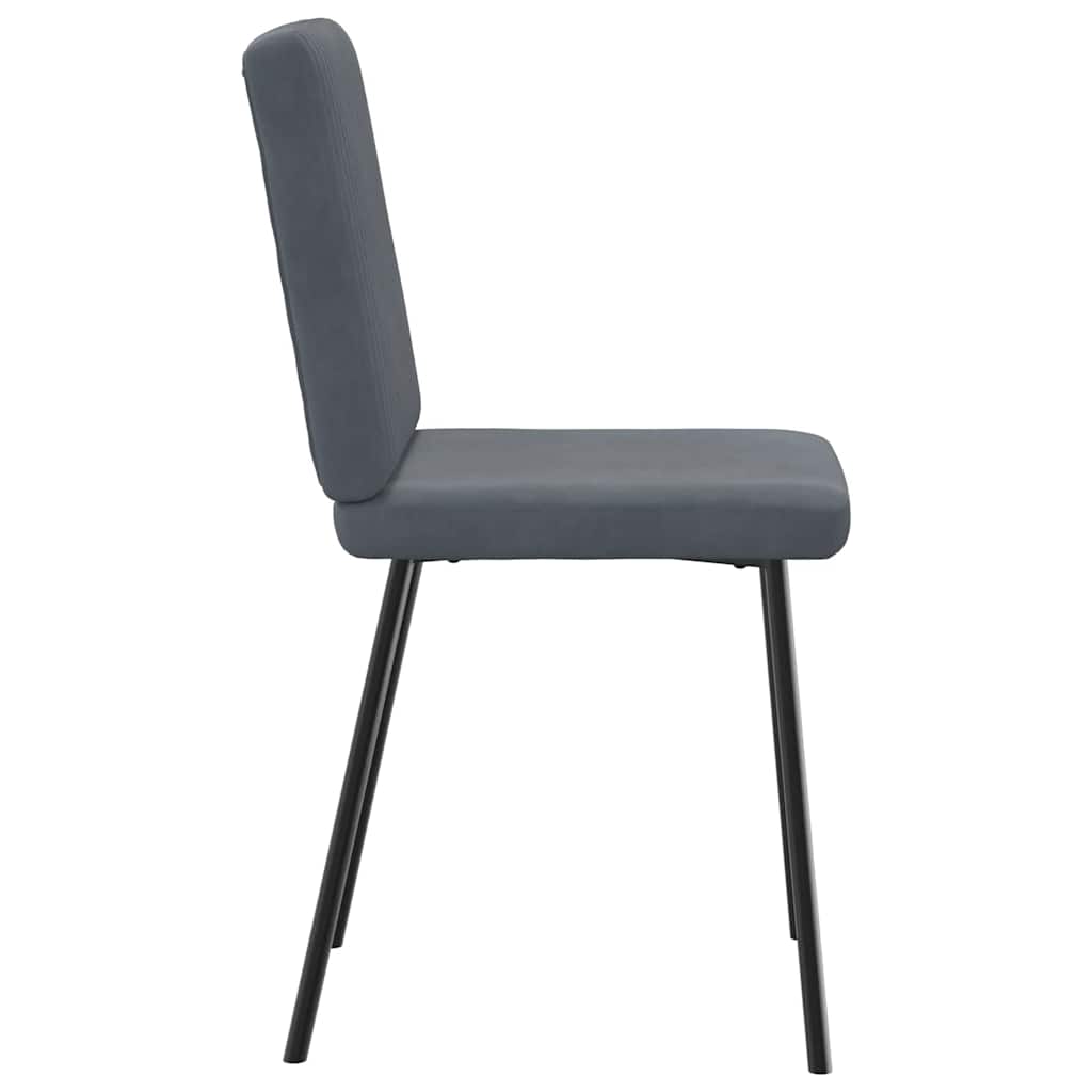Sedie da Pranzo 4 pz Grigio Scuro in Velluto | homemem39