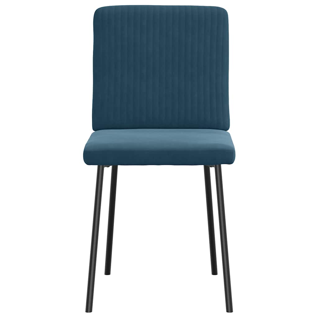 Sedie da Pranzo 4 pz Blu in Velluto | homemem39