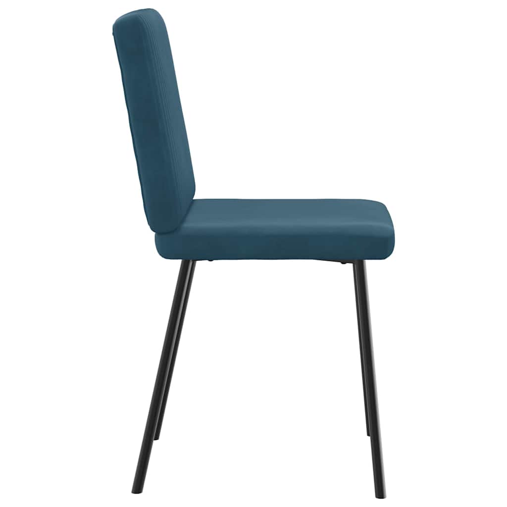 Sedie da Pranzo 4 pz Blu in Velluto | homemem39