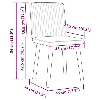 Sedie da Pranzo 4 pz Blu in Tessuto