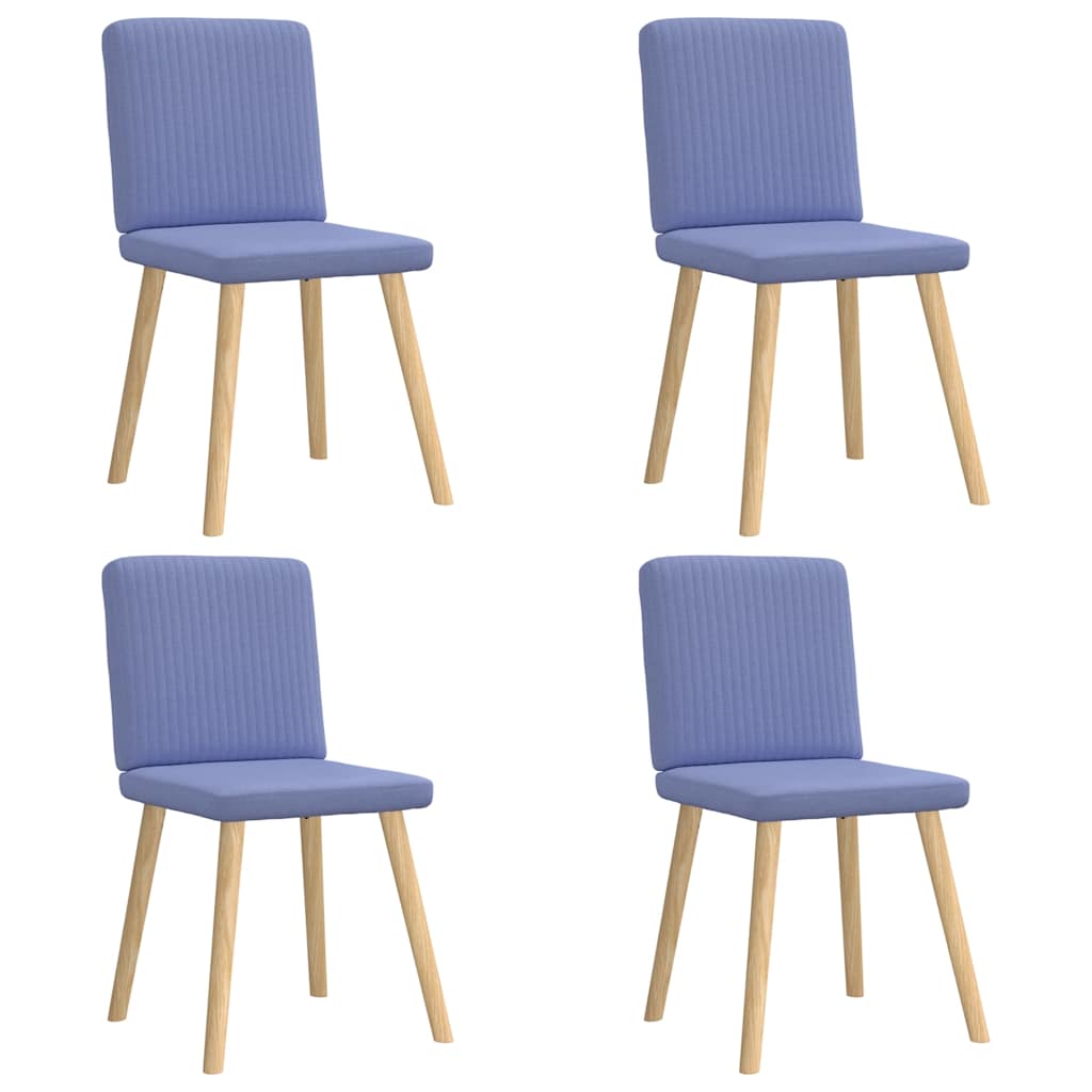 Sedie da Pranzo 4 pz Blu Jeans in Tessuto | homemem39