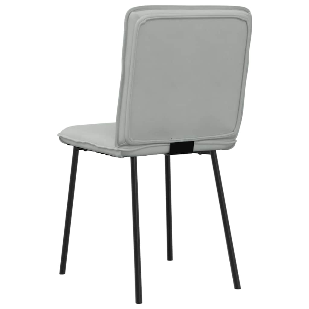 Sedie da Pranzo 4 pz Grigio Chiaro in Velluto | homemem39