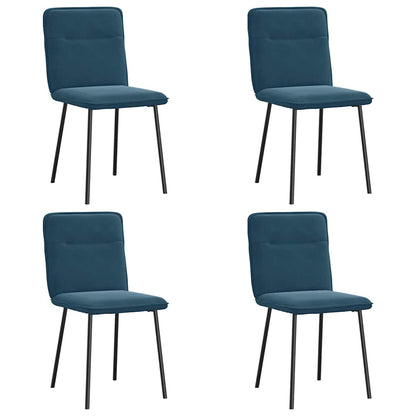 Sedie da Pranzo 4 pz Blu in Velluto | homemem39