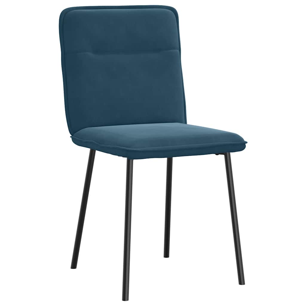 Sedie da Pranzo 4 pz Blu in Velluto | homemem39