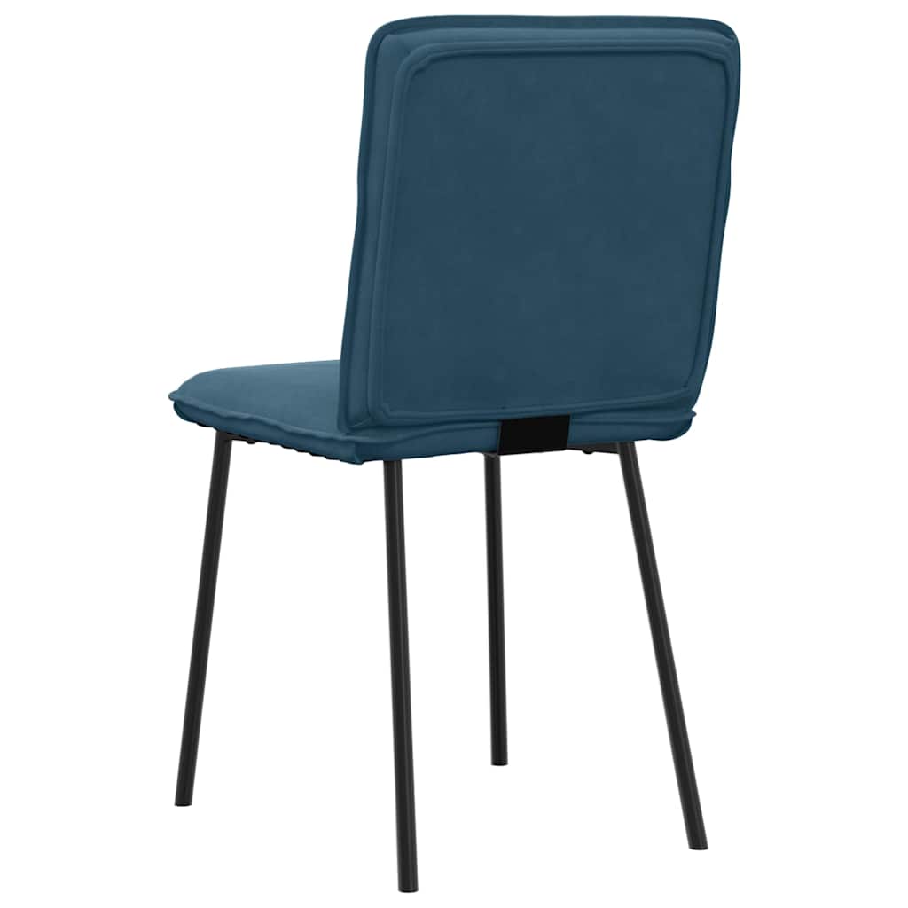 Sedie da Pranzo 4 pz Blu in Velluto | homemem39