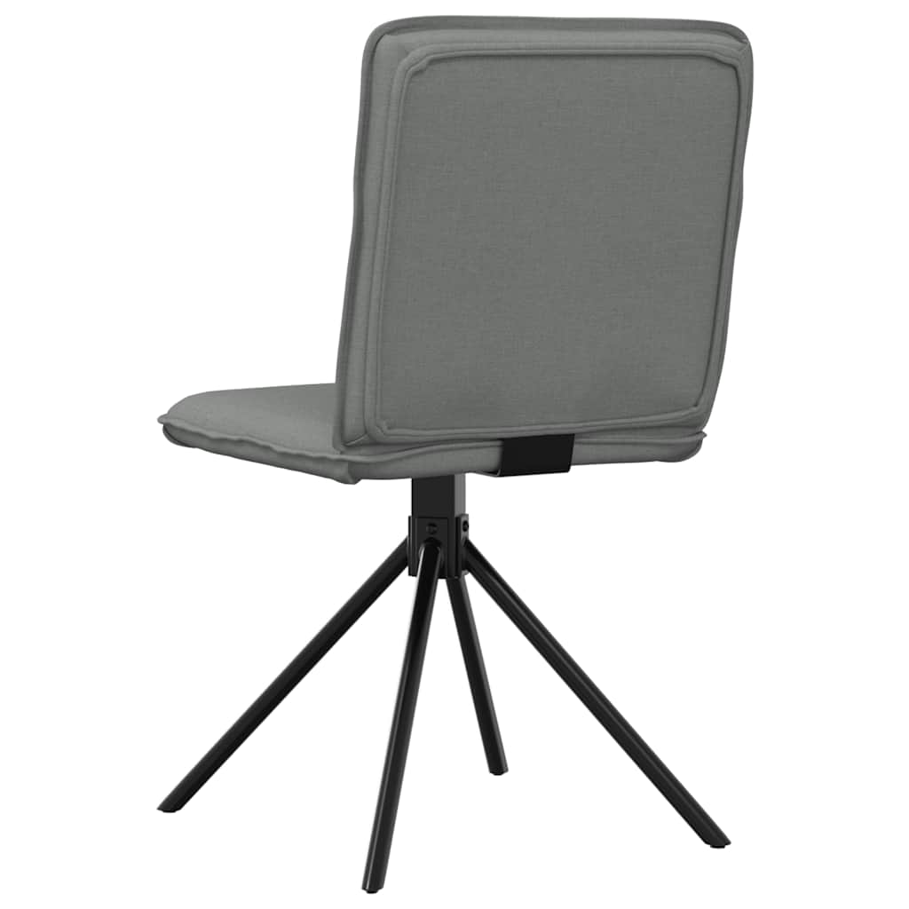 Sedie da Pranzo 4 pz Grigio Scuro in Tessuto | homemem39