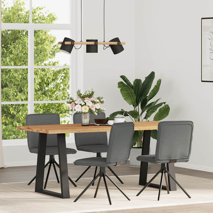 Sedie da Pranzo 4 pz Grigio Scuro in Tessuto | homemem39
