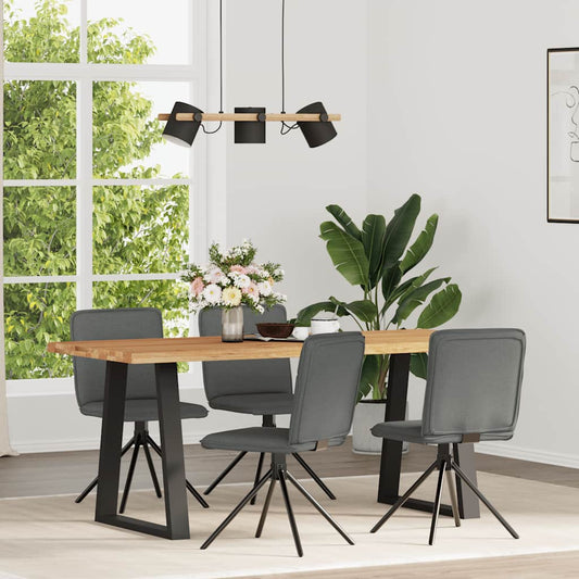 Sedie da Pranzo 4 pz Grigio Scuro in Tessuto | homemem39