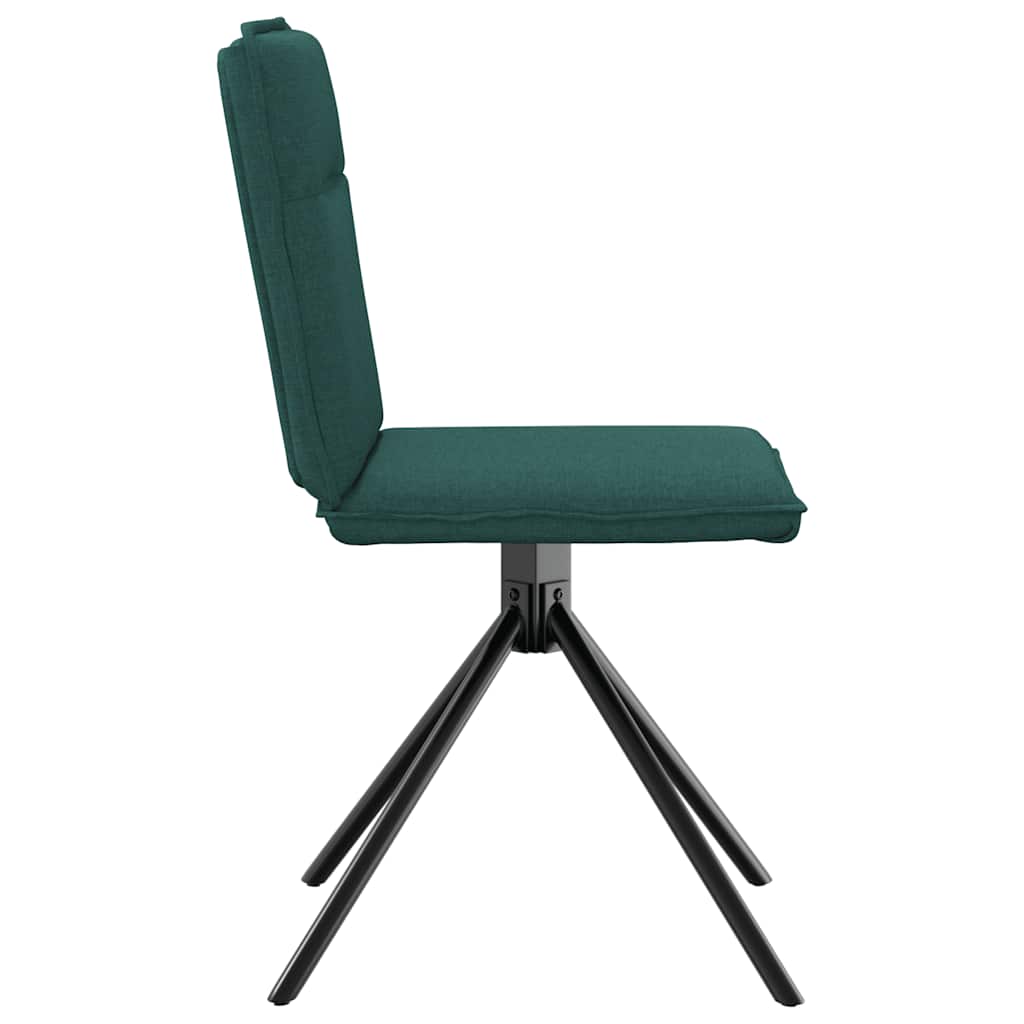 Sedie da Pranzo 4 pz in Tessuto Verde Scuro | homemem39