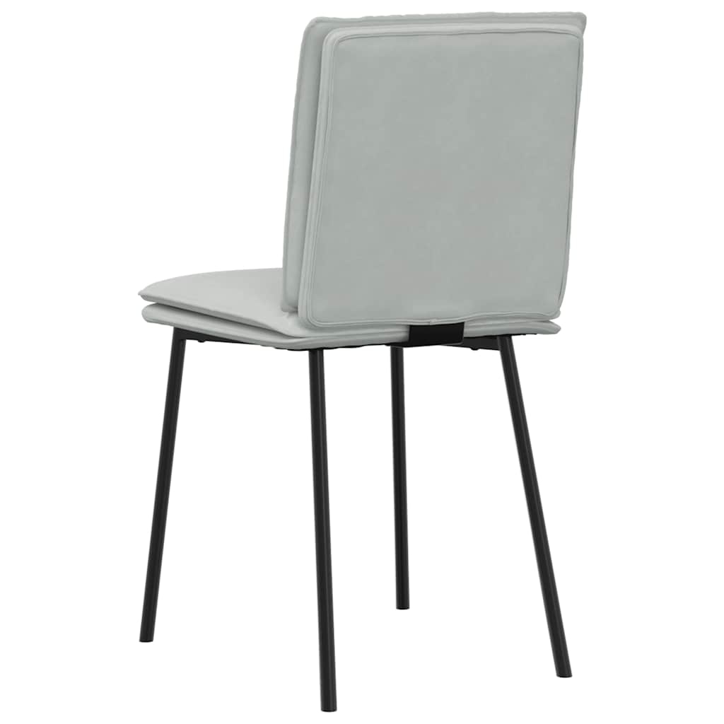 Sedie da Pranzo 4 pz Grigio Chiaro in Velluto | homemem39