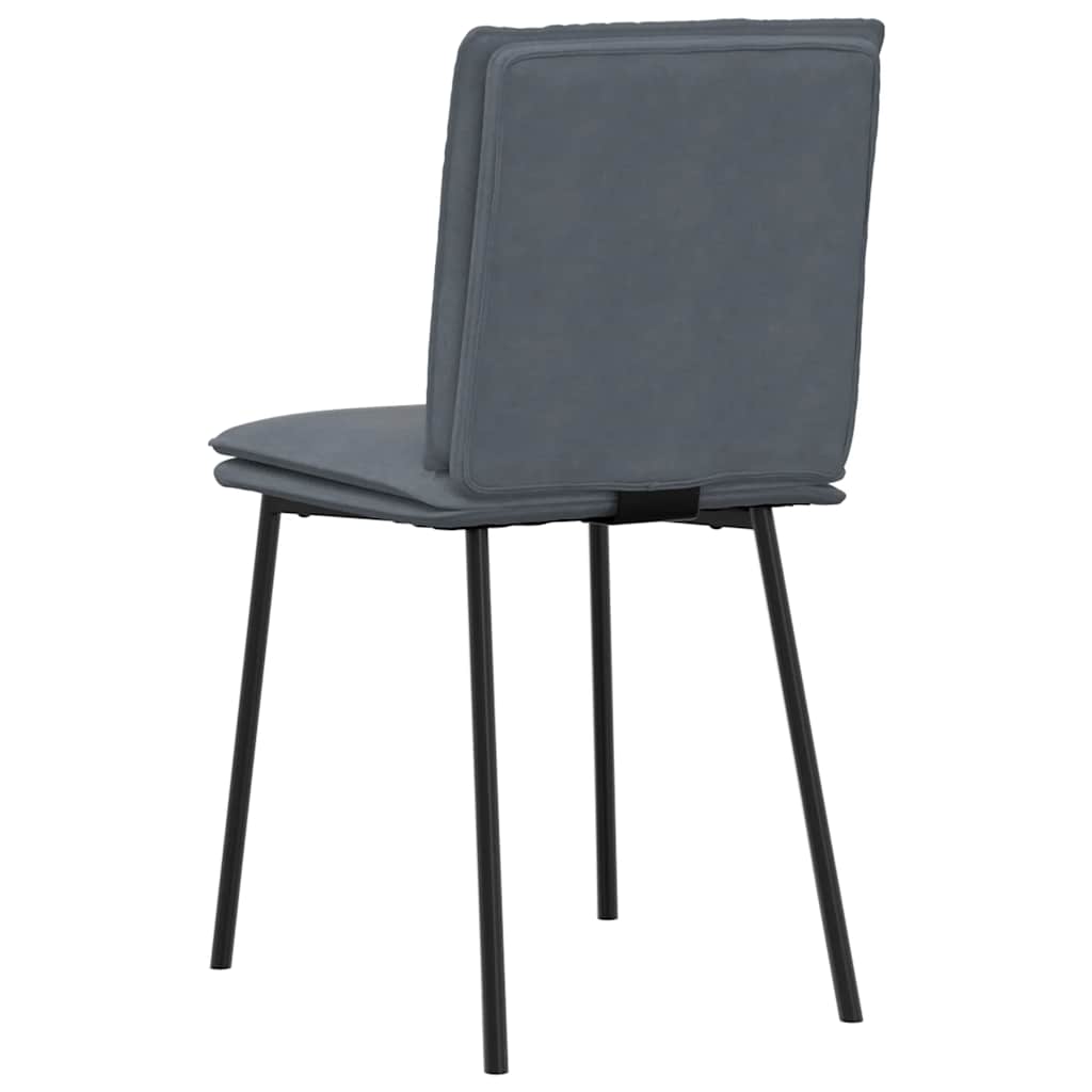 Sedie da Pranzo 4 pz Grigio Scuro in Velluto | homemem39