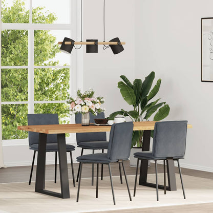 Sedie da Pranzo 4 pz Grigio Scuro in Velluto | homemem39
