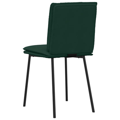 Sedie da Pranzo 4 pz Verde Scuro in Velluto | homemem39