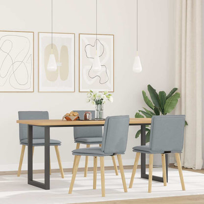 Sedie da Pranzo 4 pz Grigio Chiaro in Tessuto | homemem39