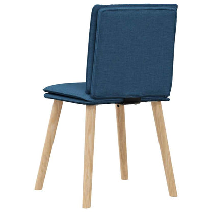 Sedie da Pranzo 4 pz Blu in Tessuto | homemem39