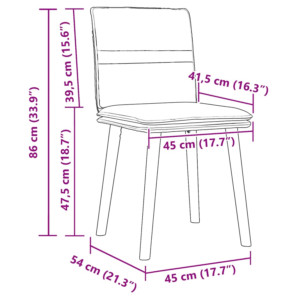 Sedie da Pranzo 4 pz Blu in Tessuto | homemem39
