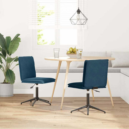 Sedie da Pranzo 2 pz Blu in Velluto
