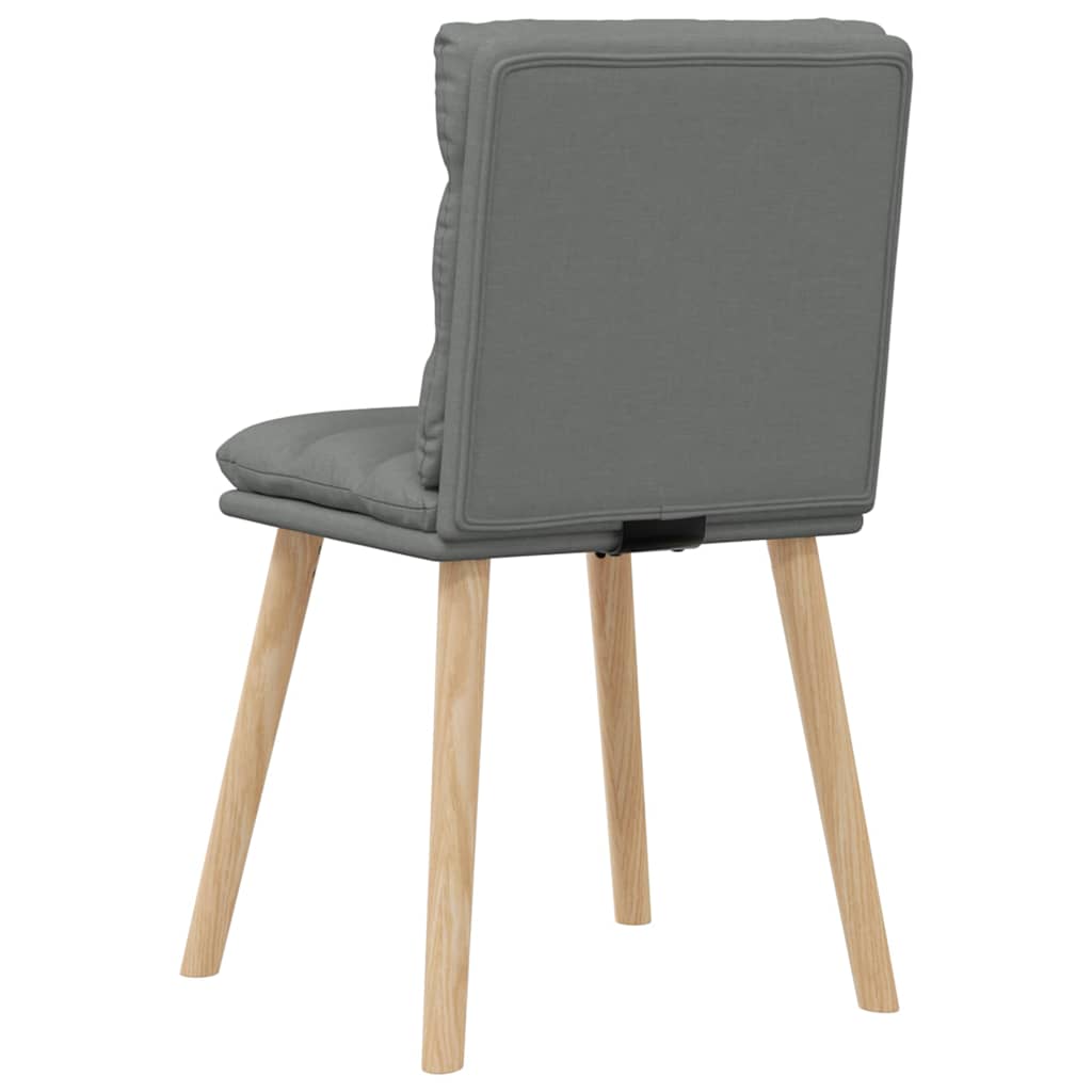 Sedie da Pranzo 4 pz Grigio Scuro in Tessuto | homemem39