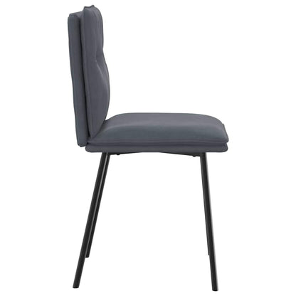 Sedie da Pranzo 4 pz Grigio Scuro in Velluto | homemem39