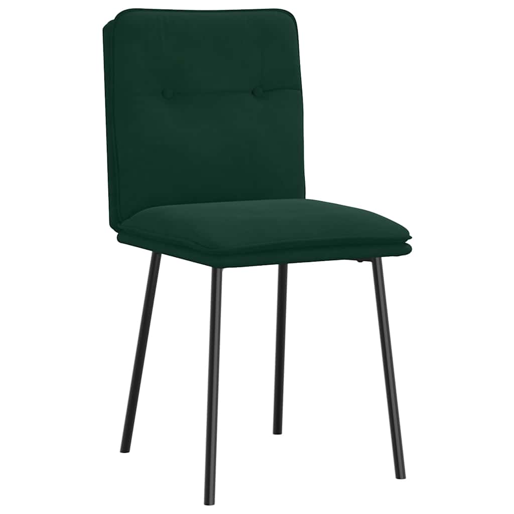Sedie da Pranzo 4 pz Verde Scuro in Velluto | homemem39