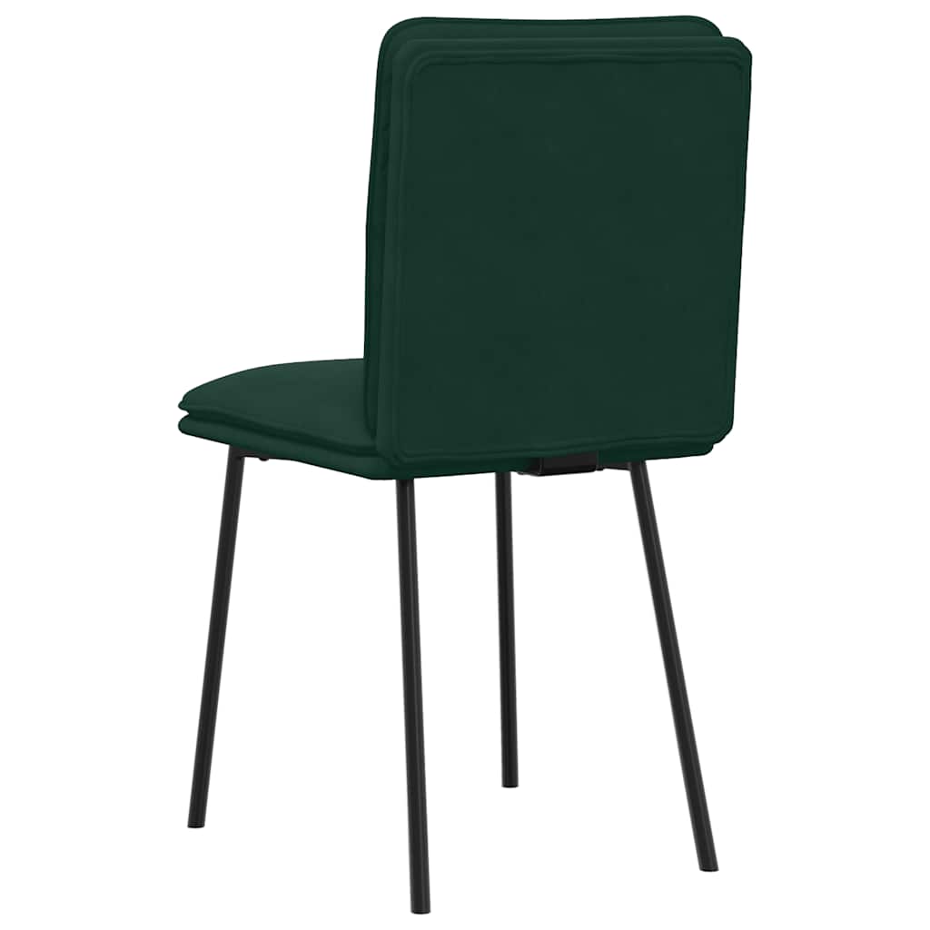 Sedie da Pranzo 4 pz Verde Scuro in Velluto | homemem39