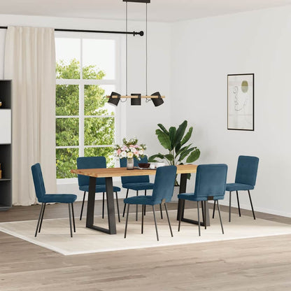 Sedie da Pranzo 6 pz Blu in Velluto | homemem39
