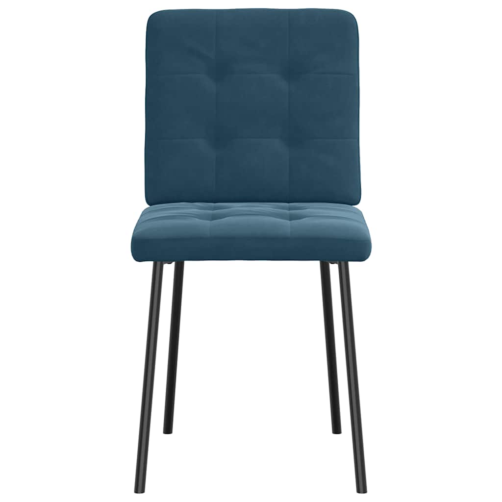 Sedie da Pranzo 6 pz Blu in Velluto | homemem39