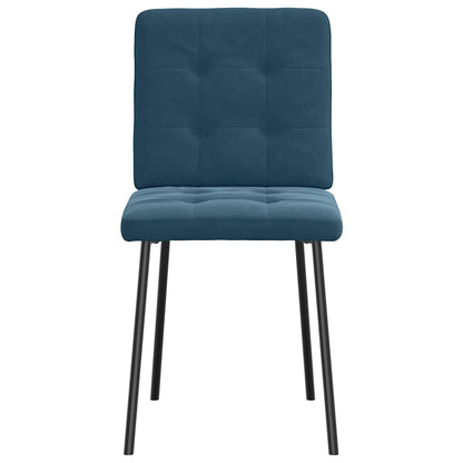 Sedie da Pranzo 6 pz Blu in Velluto | homemem39