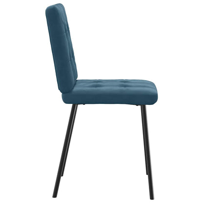 Sedie da Pranzo 6 pz Blu in Velluto | homemem39