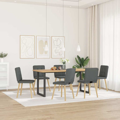 Sedie da Pranzo 6 pz Grigio Scuro in Tessuto | homemem39