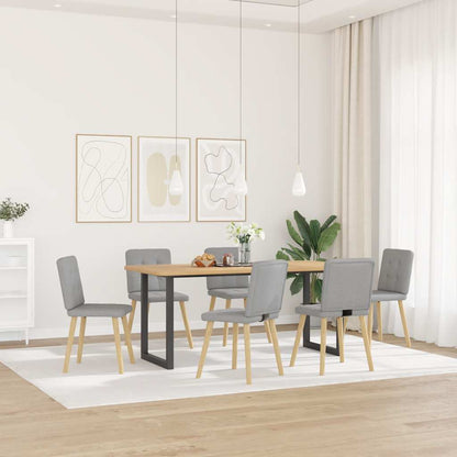 Sedie da Pranzo 6 pz Grigio Nuvola in Tessuto | homemem39