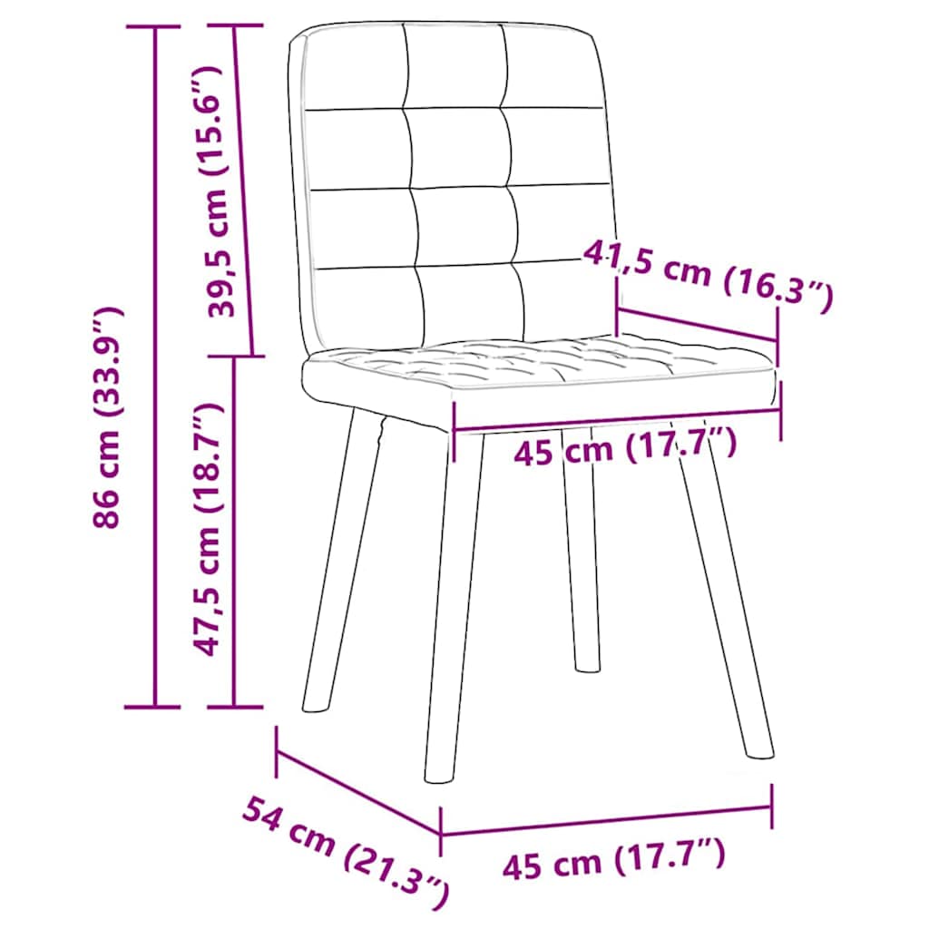 Sedie da Pranzo 6 pz Grigio Nuvola in Tessuto