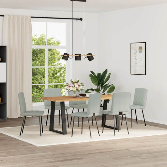 Sedie da Pranzo 6 pz Grigio Chiaro in Velluto | homemem39