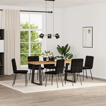 Sedie da Pranzo 6 pz Nere in Velluto | homemem39