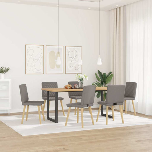 Sedie da Pranzo 6 pz Grigio Talpa in Tessuto | homemem39