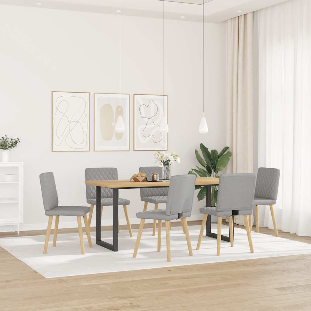 Sedie da Pranzo 6 pz Grigio Nuvola in Tessuto | homemem39
