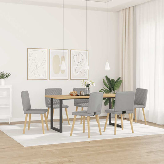 Sedie da Pranzo 6 pz Grigio Nuvola in Tessuto | homemem39