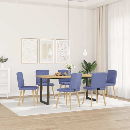 Sedie da Pranzo 6 pz Blu Jeans in Tessuto | homemem39