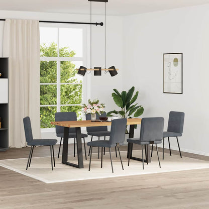 Sedie da Pranzo 6 pz Grigio Scuro in Velluto | homemem39