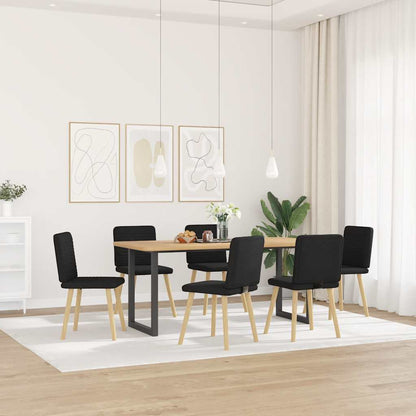 Sedie da Pranzo 6 pz Nere in Tessuto | homemem39