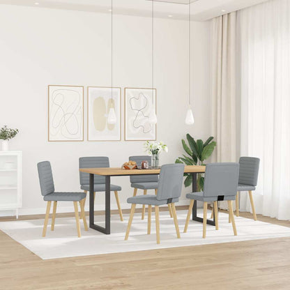 Sedie da Pranzo 6 pz Grigio Chiaro in Tessuto | homemem39