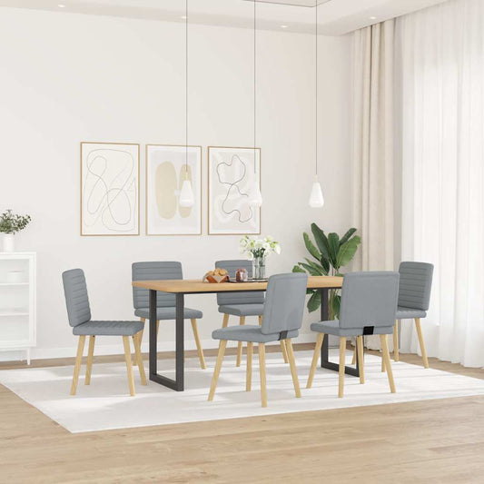 Sedie da Pranzo 6 pz Grigio Chiaro in Tessuto | homemem39